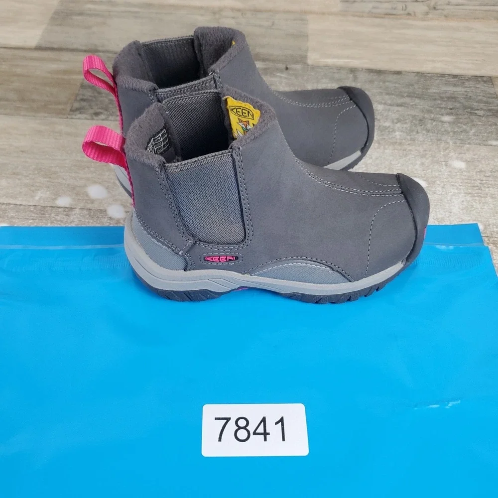 Keen Kootenay III Kids Winter Boot 8 Steel Gray Slip On Waterproof Chelsea Boots